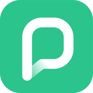 pressreader logo white p on green square